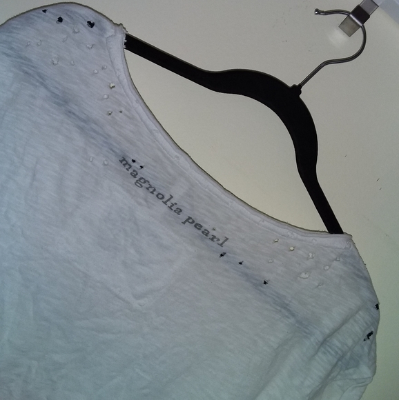 Magnolia Pearl Hanalei T True new boyfriend white t-shirt top one size t… - Picture 8 of 16